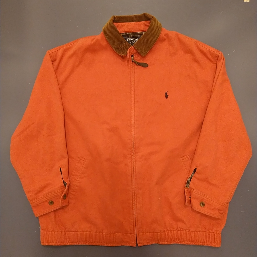 Polo Ralph Lauren jacket M measurement good condition pink corduroy collar